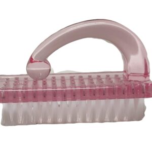 nail brush .side view.pink.jpg. www.gonaturey