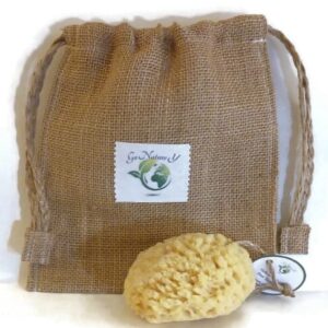 go nature y, yellow natural sea sponge, gentle exfoliation