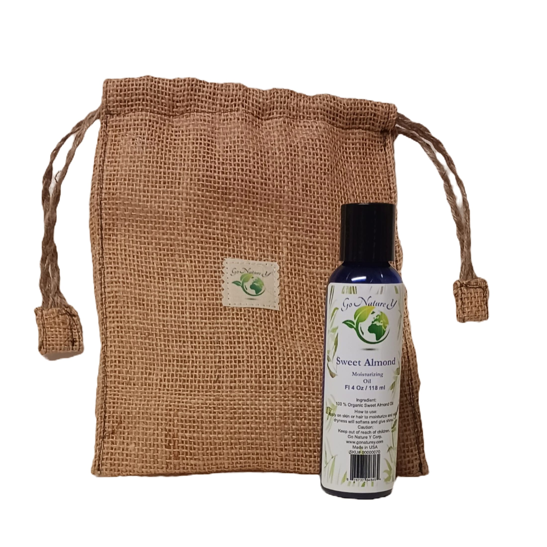 sweet almond oil with burlap bag sweet almond oil with burlap bag